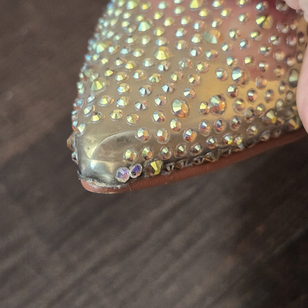 💃Stylish Transparent Heels with Gold and Pink Accents✨️ - Picture 11 of 12